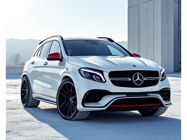 Custom white Mercedes-Benz AMG GLA 45